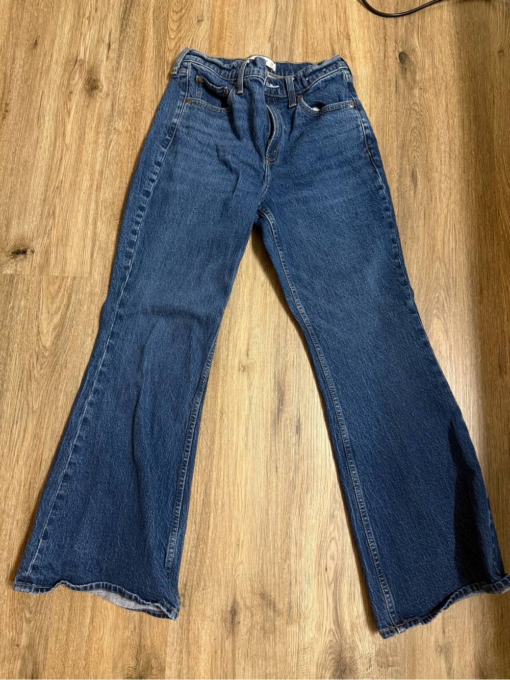 Abercrombie Classic Women's Dark Blue Flared Jeans